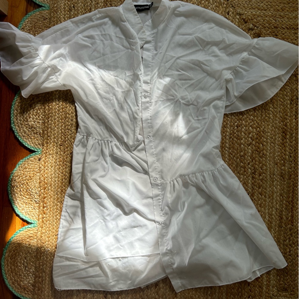Prettylittlething white cover up / dress